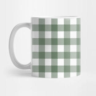 Plaid (sage green/white) Mug